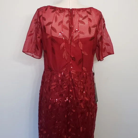 Ever Pretty Red Sequin Short Sleeve Gown for Weddings - Picture 6 of 13